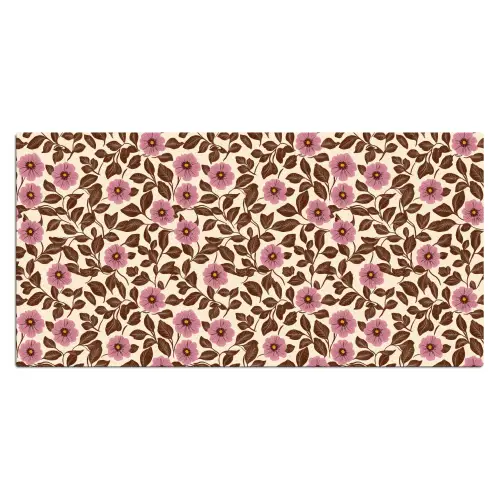 Bloemen - Bladeren - Kleurrijk Muismat XXL klein 681 -3d_leeg
