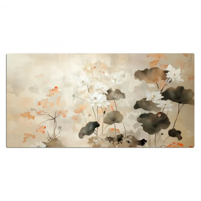 Bloemen - Japandi - Wabi sabi Muismat XXL klein -3d_leeg