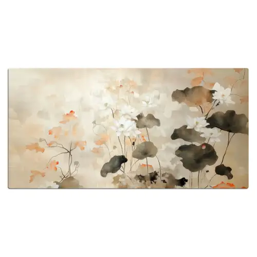 Bloemen - Japandi - Wabi sabi Muismat XXL klein -3d_leeg