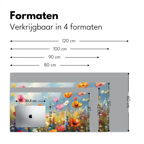 Bloemen - Natuur - Botanisch - Kunst Muismat XXL klein -sfeer5