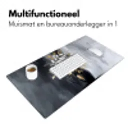 Bloemen - Wit - Vaas - Abstract Muismat XXL klein -sfeer4