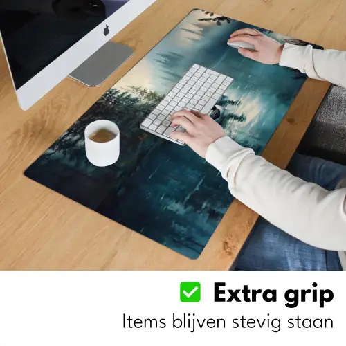 Bos - Water - Eenden - Mistig Muismat XXL klein -sfeer3