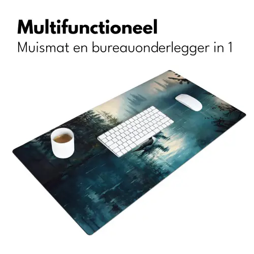 Bos - Water - Eenden - Mistig Muismat XXL klein -sfeer4