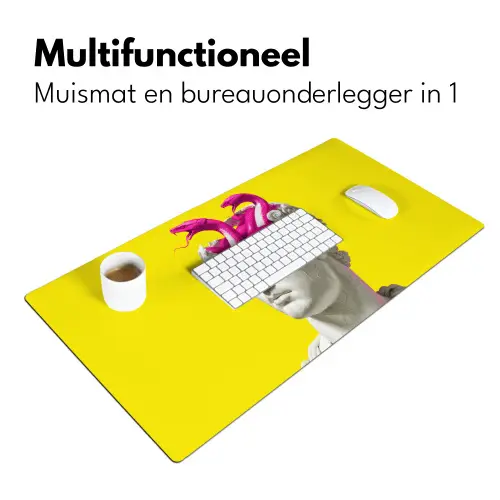 Buste - Slangen - Geel Muismat XXL klein -sfeer4