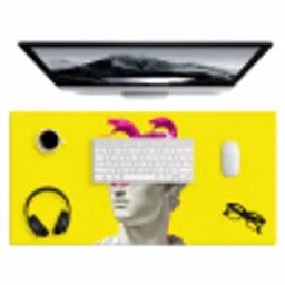 Buste - Slangen - Geel Muismat XXL klein -3d