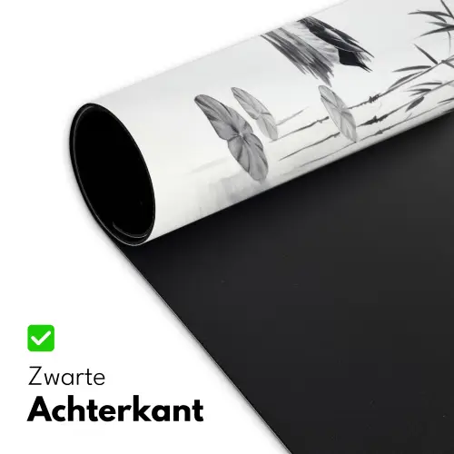 Eenden - Waterlelies - Riet - Zwart Muismat XXL klein -sfeer2