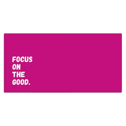 Focus on the good - Roze - Simple Muismat XXL klein -3d_leeg