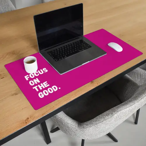 Focus on the good - Roze - Simple Muismat XXL klein -sfeer1