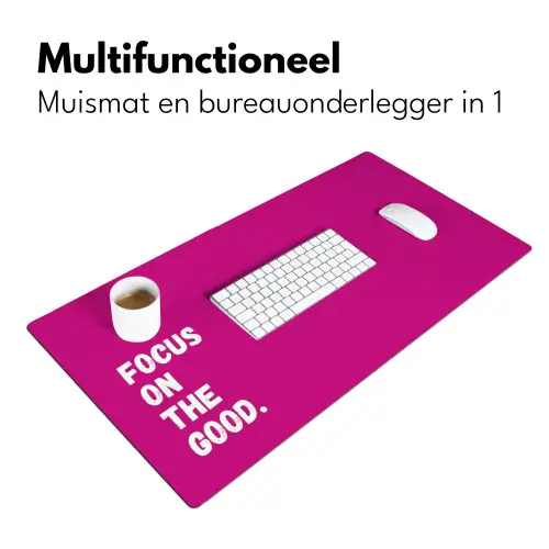 Focus on the good - Roze - Simple Muismat XXL klein -sfeer4