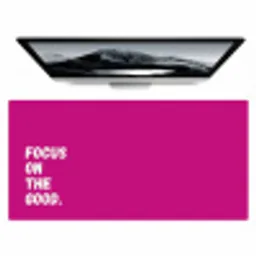 Focus on the good - Roze - Simple Muismat XXL klein -zzz3d