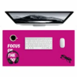 Focus on the good - Roze - Simple Muismat XXL klein -3d