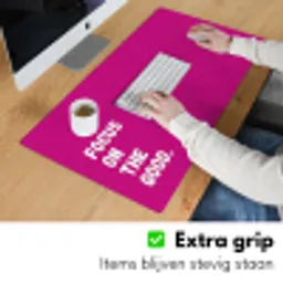 Focus on the good - Roze - Simple Muismat XXL klein -sfeer3