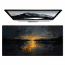 Gouden Reflectie op Water Muismat XXL klein -zzz3d
