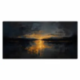 Gouden Reflectie op Water Muismat XXL klein -3d_leeg