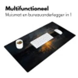 Gouden Reflectie op Water Muismat XXL klein -sfeer4