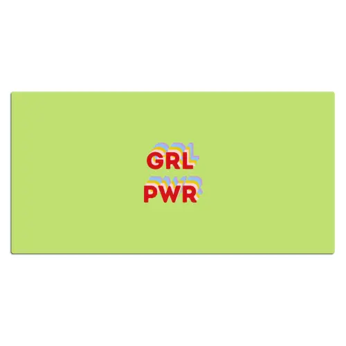 Grl pwr - Groen - Rood - 3D Muismat XXL klein -3d_leeg