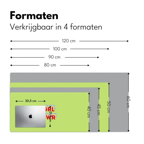 Grl pwr - Groen - Rood - 3D Muismat XXL klein -sfeer5