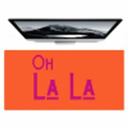 Oh la la - Oranje - Roze - Scheeflettertype Muismat XXL klein -zzz3d