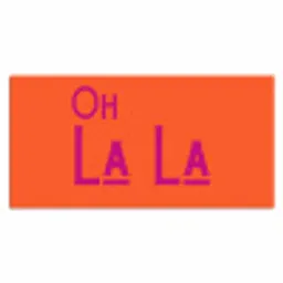 Oh la la - Oranje - Roze - Scheeflettertype Muismat XXL klein -3d_leeg