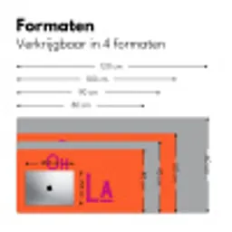 Oh la la - Oranje - Roze - Scheeflettertype Muismat XXL klein -sfeer5