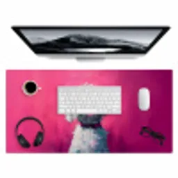 Pink - Hond - Bubbel Muismat XXL klein -3d