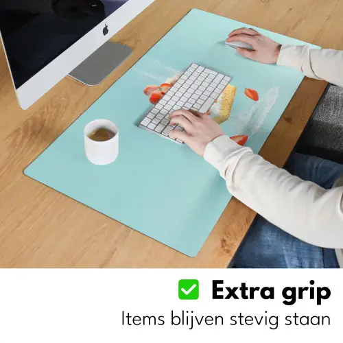 Slagroom - Taart - Blauw - Eten Muismat XXL klein -sfeer3