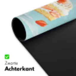Slagroom - Taart - Blauw - Eten Muismat XXL klein -sfeer2
