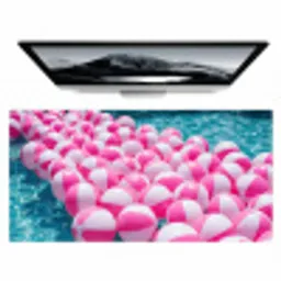 Strandballen - Roze - Water Muismat XXL klein -zzz3d