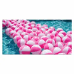 Strandballen - Roze - Water Muismat XXL klein -3d_leeg