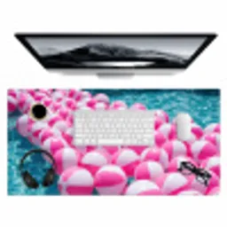 Strandballen - Roze - Water Muismat XXL klein -3d
