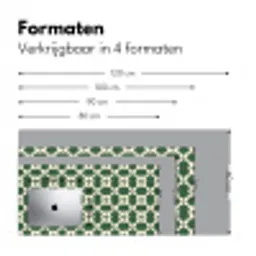 Tegel - Klassiek - Groen Muismat XXL klein 681 -sfeer5