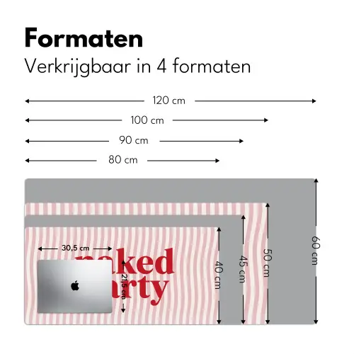 Tekst - Modern - Strepen Muismat XXL klein -sfeer5