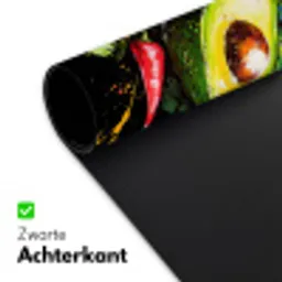 Tomaat - Avocado - Peper - Graffiti - Verf - Modern Muismat XXL klein -sfeer2