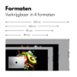 Tomaat - Avocado - Peper - Graffiti - Verf - Modern Muismat XXL klein -sfeer5