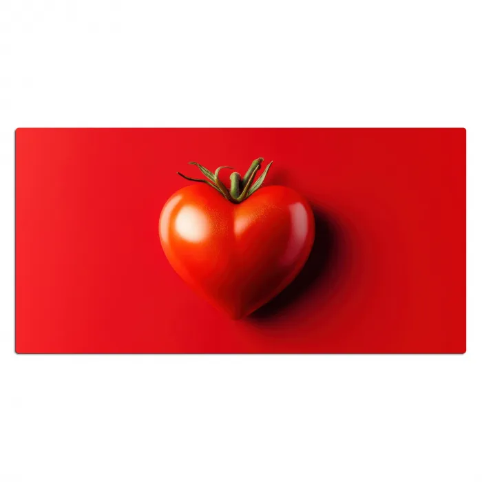 Tomaat - Rood - Hart Muismat XXL klein -3d_leeg
