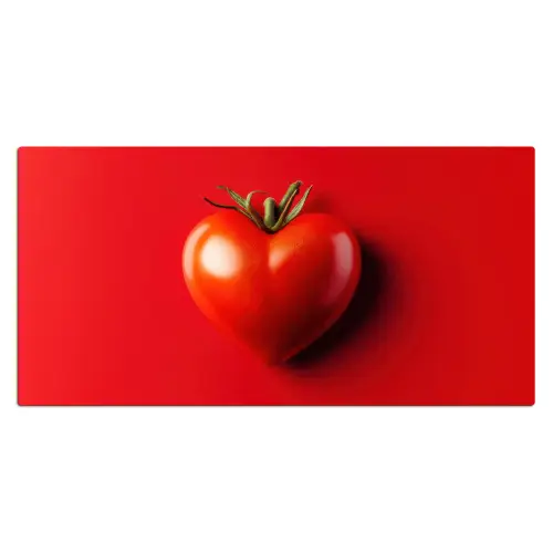 Tomaat - Rood - Hart Muismat XXL klein -3d_leeg