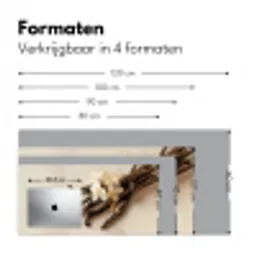 Vanille - Bloemen - Beige Muismat XXL klein -sfeer5