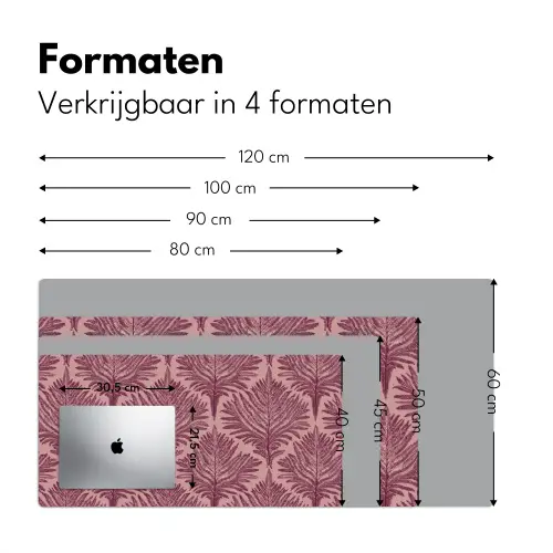 Varen - Patroon - Paars Muismat XXL klein 681 -sfeer5