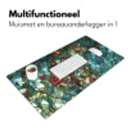 Vogel - Tak - Rozen - Mozaïek Muismat XXL klein -sfeer4