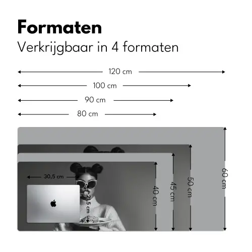 Vrouw - Pasta - Zonnebril Muismat XXL klein -sfeer5