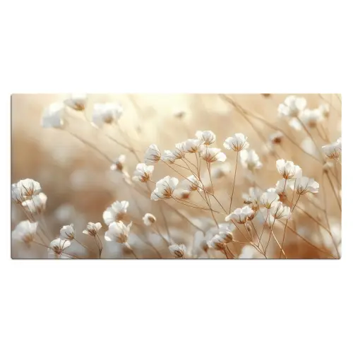 Wilde - Bloemen - Wit Muismat XXL klein -3d_leeg