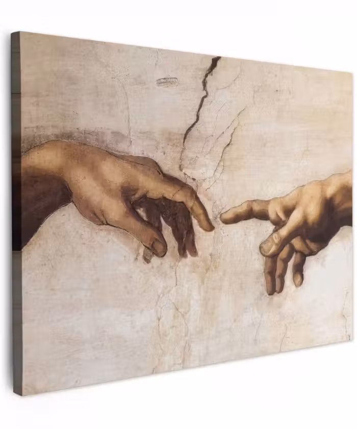 Canvas schilderij - Adam - Michelangelo - Schilderij - Creation of Adam