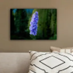 Bloemen - Blauw - Dennenboom canvas 2cm klein -sfeer3