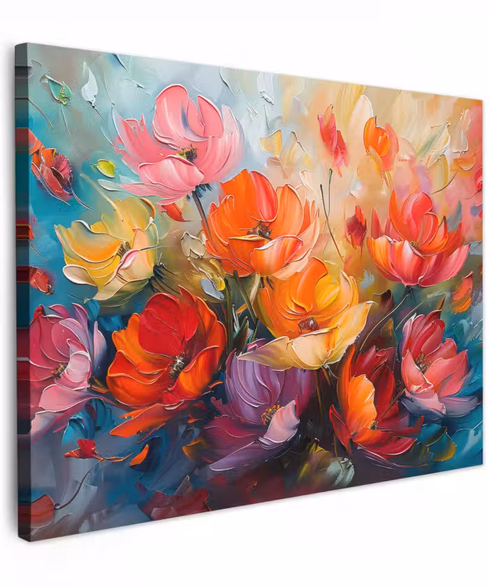 Canvas schilderij - Bloemen - Kunst - Watercolor - Botanisch