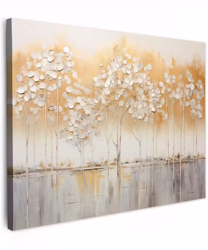 Canvas schilderij - Bomen - Kunst - Acryl - Natuur