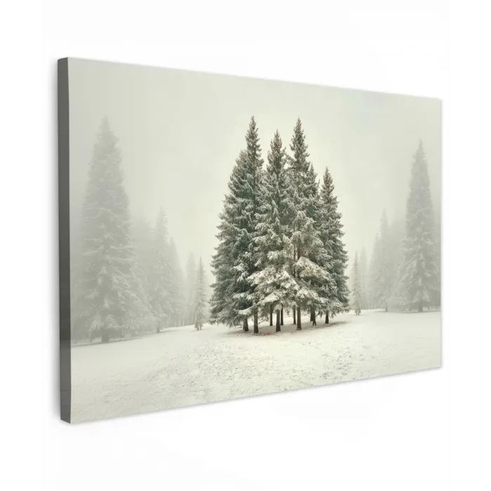 Bomen - Sneeuw - Wit canvas 2cm klein -z3d