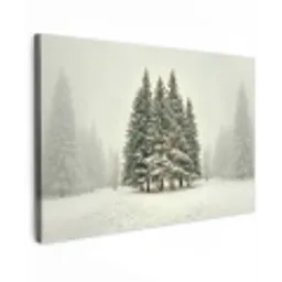 Bomen - Sneeuw - Wit canvas 2cm klein -z3d