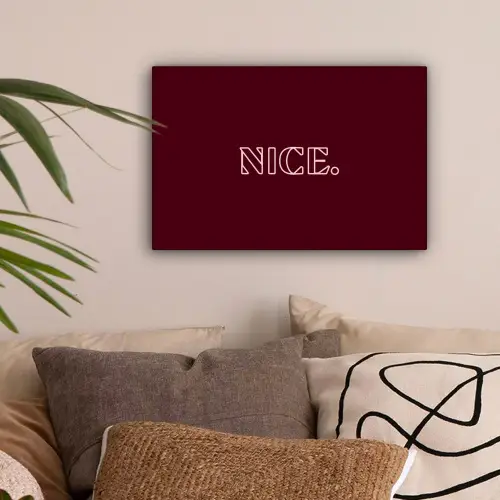 Bordeaux - Nice - minimalistisch canvas 2cm klein -sfeer1
