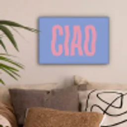 Ciao - Roze - Blauw - Golvend canvas 2cm klein -sfeer1