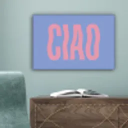 Ciao - Roze - Blauw - Golvend canvas 2cm klein -sfeer4